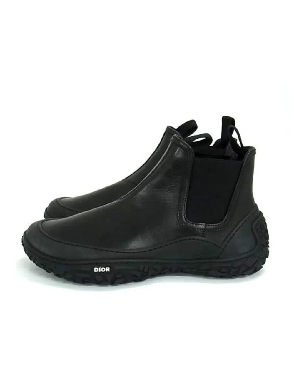 Dior Leather Chelsea Boots Shoes Black
